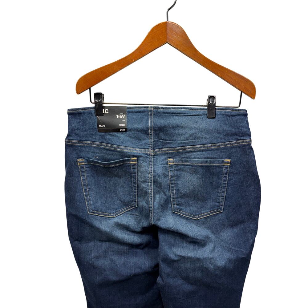 INC Women’s Jeans High rise flare size 16 Dark Denim NEW # bag 90 - Picture 5 of 8